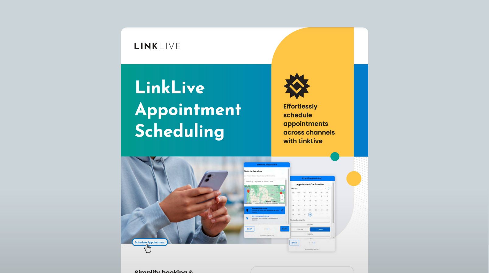 LinkLive Appointment Scheduling Brochure - Thumbnail - No Label