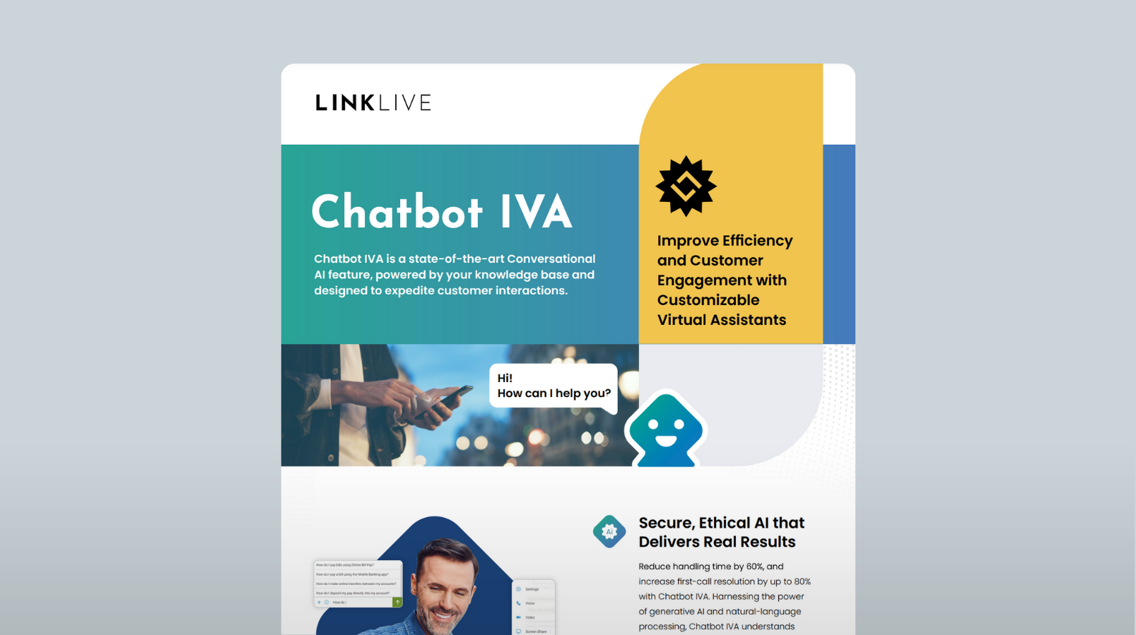 LinkLive Chatbot IVA Brochure - Thumbnail - No Words